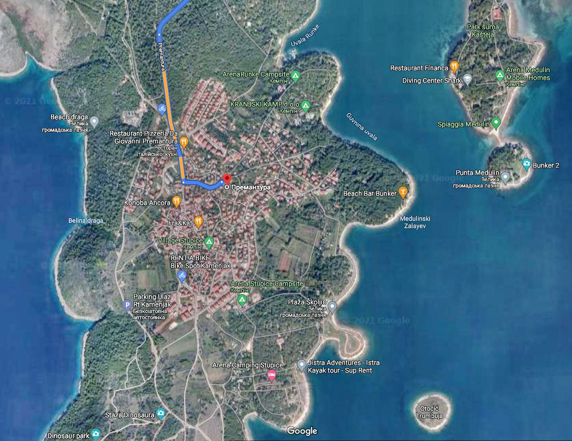 Mappa satellitare di Premattura